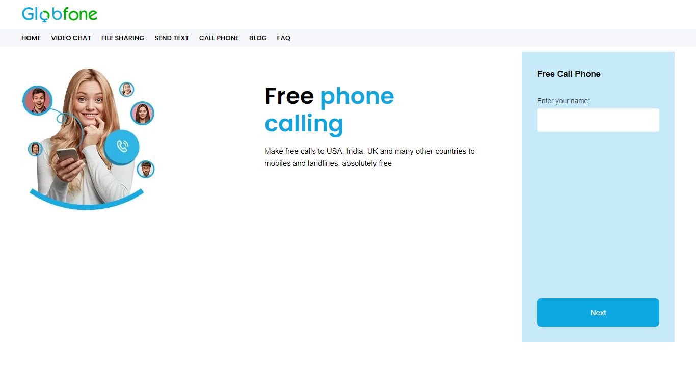 Globfone | Free Online Phone - Call mobile, call your lost phone